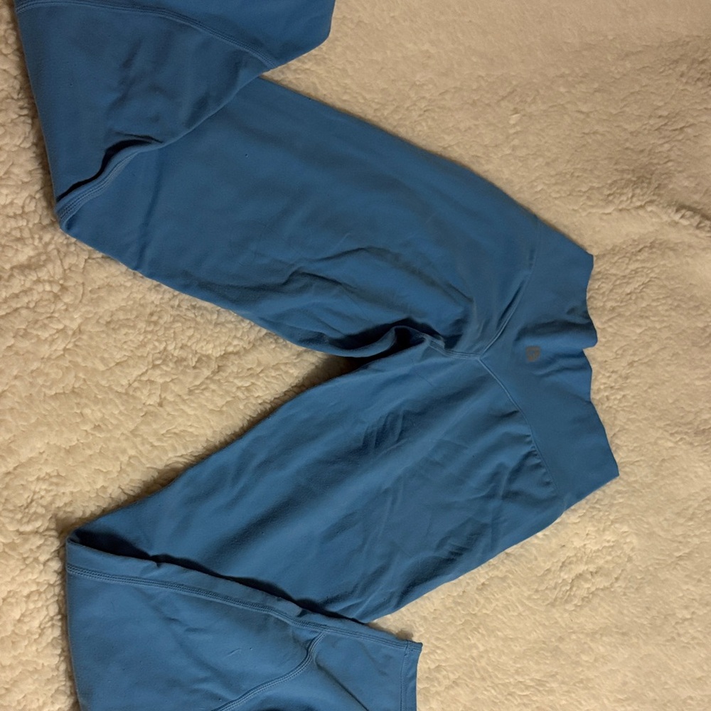 Blue High-Waisted Leggings